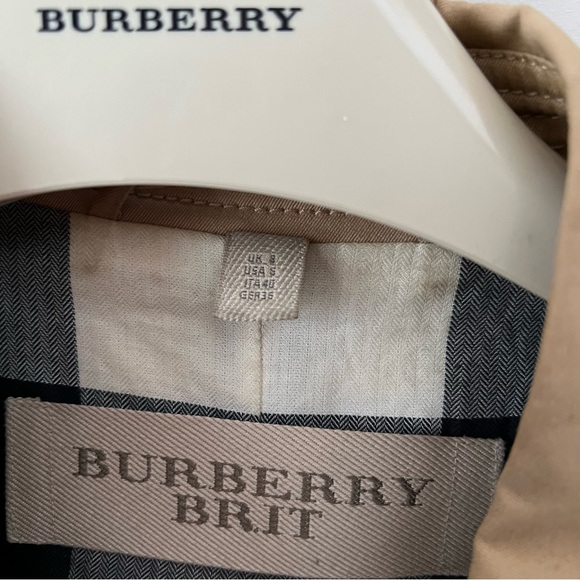 Burberry Brit Double Breasted Peplum Trench Tan - Picture 8 of 10